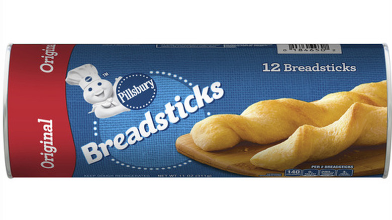A tube of Pillsbury Breadsticks
