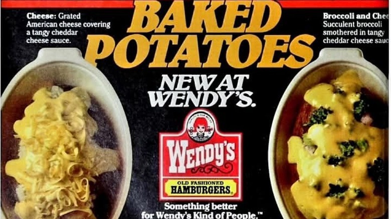 A retro-esque ad for Wendy's baked potato offerings