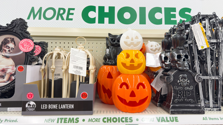 A variety of Halloween décor at Dollar Tree