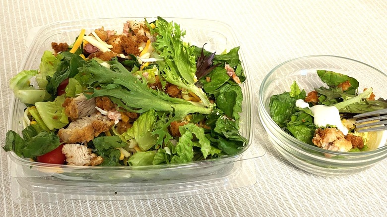 a Chick-fil-A Cobb salad on a table