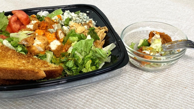 a Zaxby's blue Zalad with blue cheese