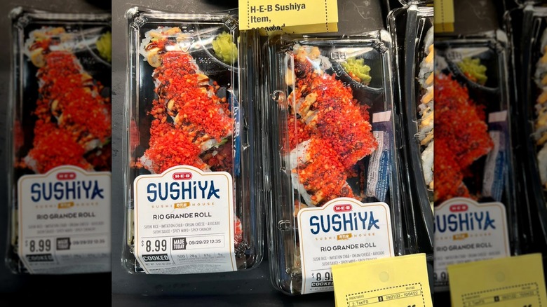 two cartons of sushi from H-E-B