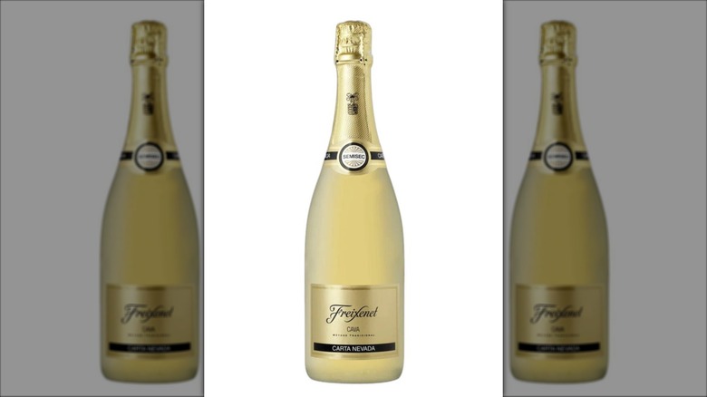 A bottle of Freixenet Carta Nevada Brut Cava from Spain