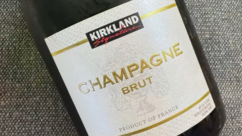A close-up of Costco's Kirkland brand Signature Brut