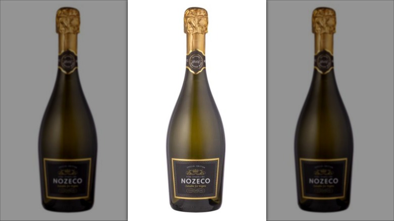 A bottle of Nozeco sparkling white non-alcoholic wine