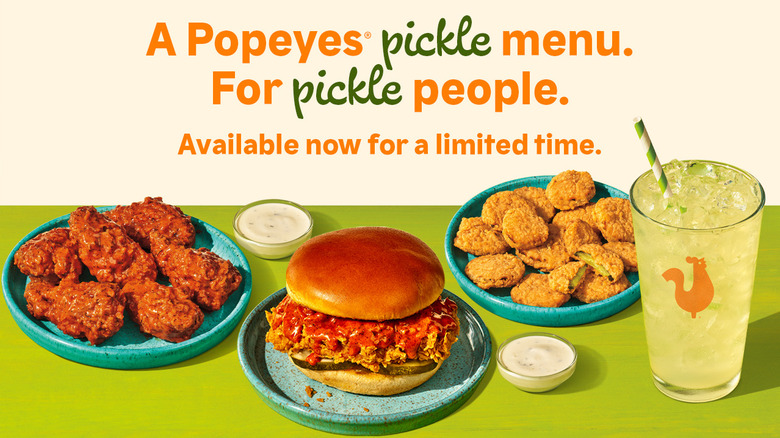 Popeyes pickle menu