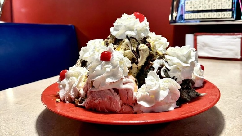 An ice cream sundae at Wilson's Restaurant and Ice Cream Parlor