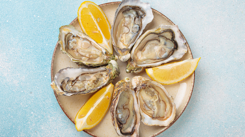 Oysters and Lemon Wedges