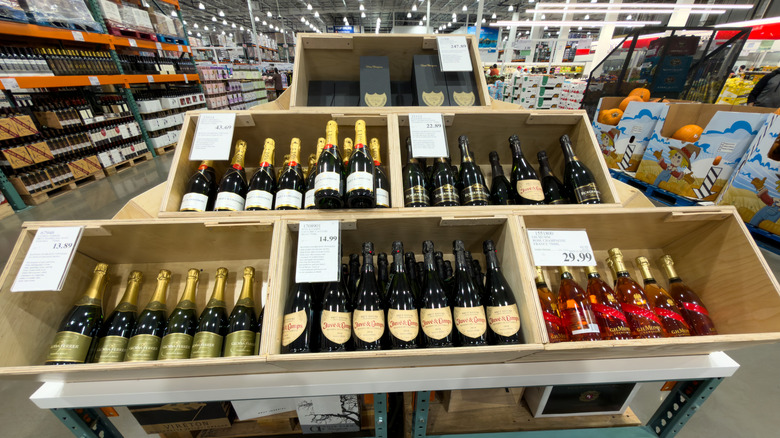 bottles of wine at Costco