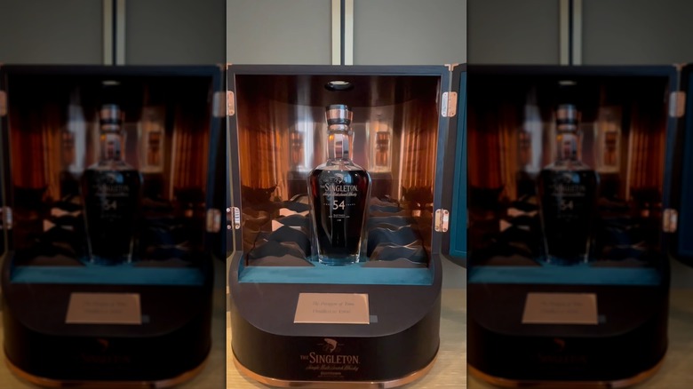 Bottle of Singleton Scotch 54 Year Single Malt