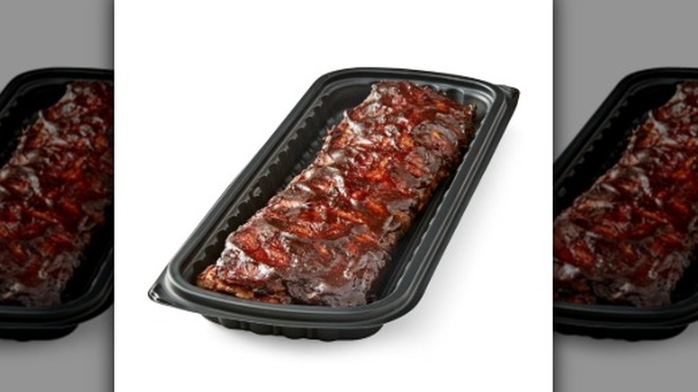 A tray of Member's Mark Rotisserie Baby Back Ribs