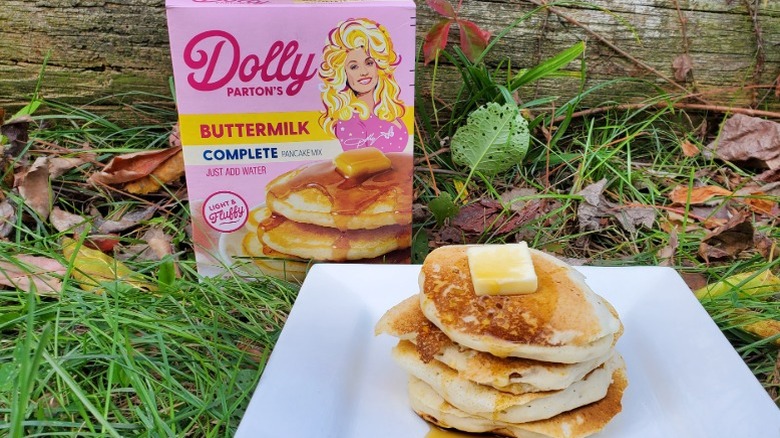 A stack of Dolly Parton's buttermilk pancakes