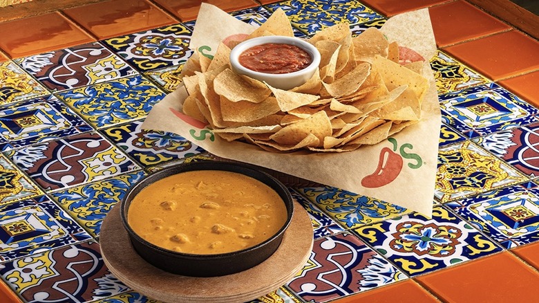 An order of Skillet Queso with chips at Chili's