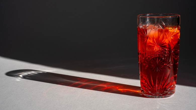 close-up shot of red-colored spritz