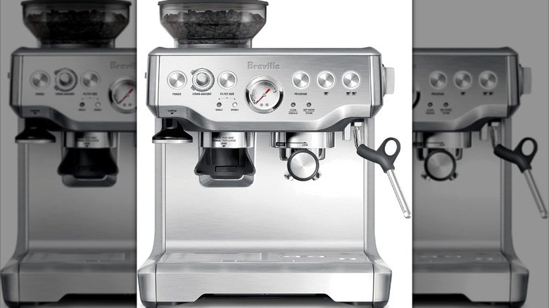 Breville Barista Express machine on white surface