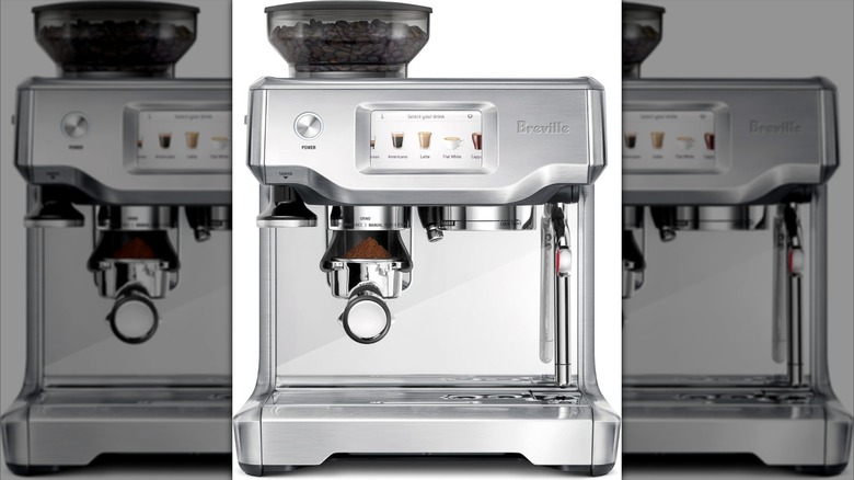 Breville coffee machine on white background