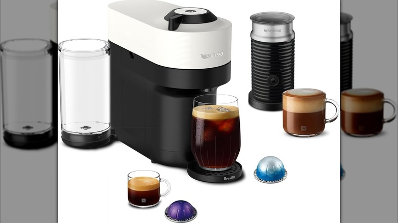 Nespresso coffee maker with pods