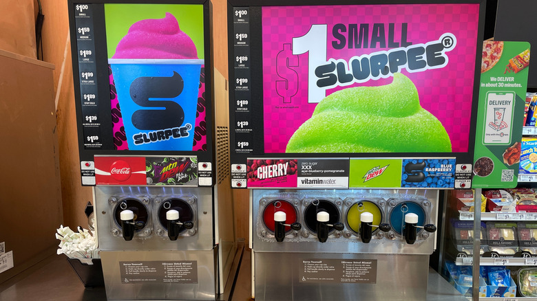 Slurpee machine inside a 7-Eleven