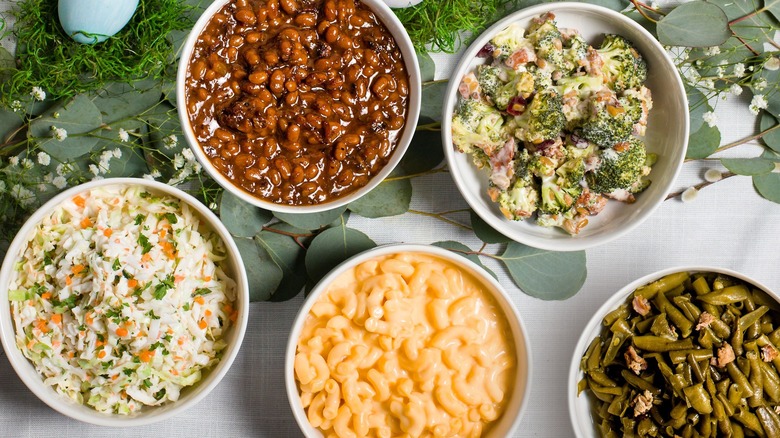 Various barbecue side dishes at 4 Rivers Smokehouse