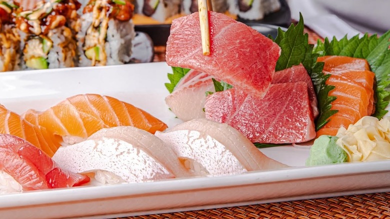 Various types of nigiri from One Flew South
