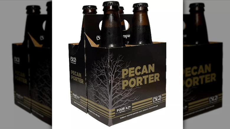 A 6-pack of 512 Brewing Pecan Porter bottles