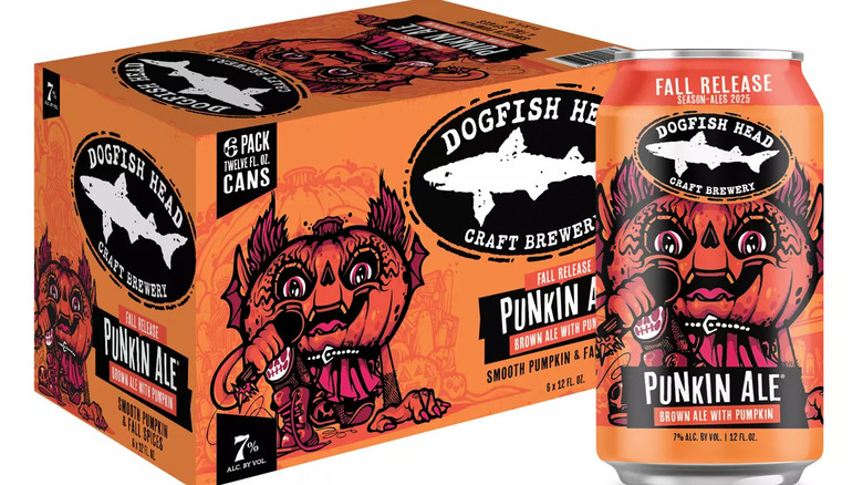 A six-pack of Punkin Ale and can