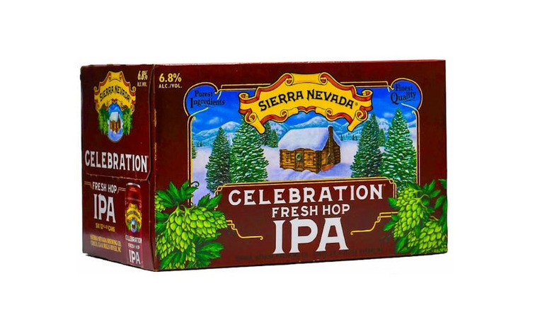 Sierra Nevada Celebration IPA against a white background
