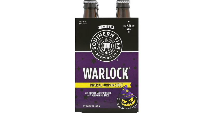 A four pack of Warlock Imperial Pumpkin Stout