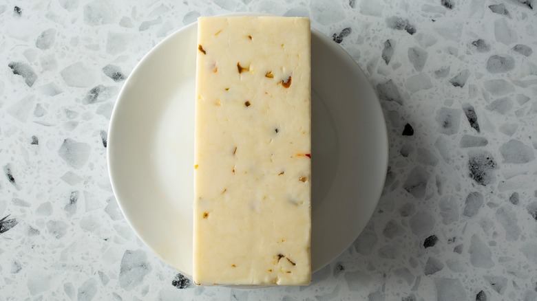 pepper jack cheese on plate