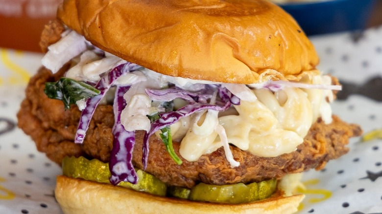 The O.G. sandwich from Tumble 22 with creamy slaw and pickles