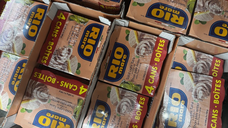 Packages of canned tuna at Costco