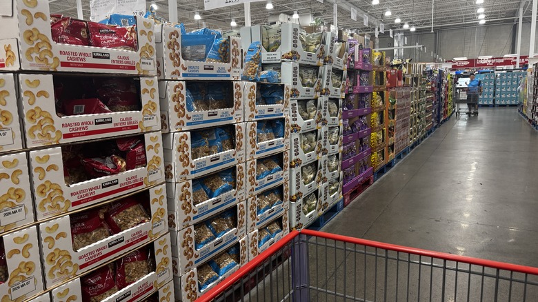 Nuts and trail mix aisle at Costco