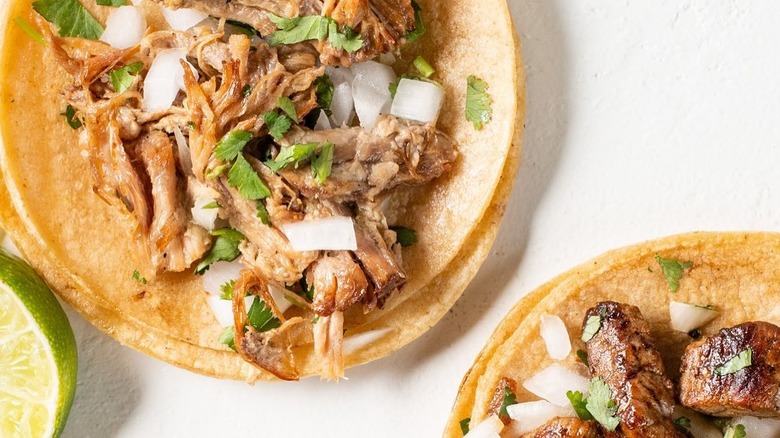 A carnitas taco from Chronic Tacos