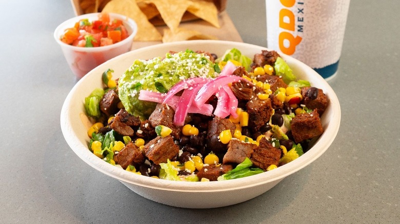 A salad bowl from Qdoba