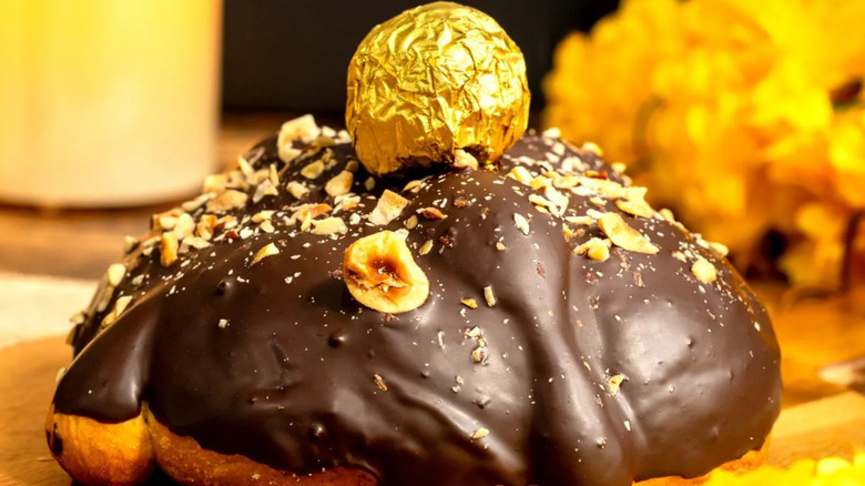 Chocolate hazelnut pan de muertos from Casa 1900 Pan y Cafe.