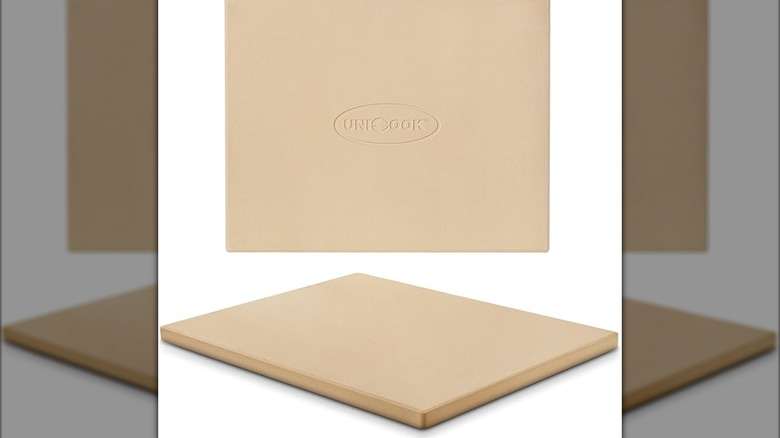 Unicook ceramic pizza stone on white background