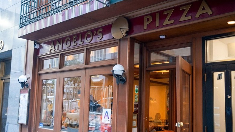 Angelo's Coal Oven Pizzeria storefront and entrance