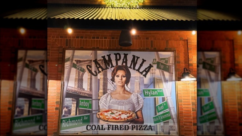 Exterior of Campania Coal Fired Pizza