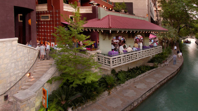 Restaurant patio on San Antonio River Walk