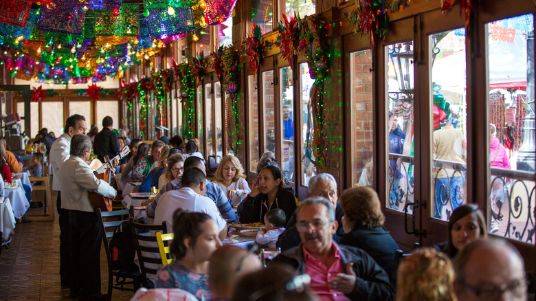 Interior of Tex-Mex restaurant