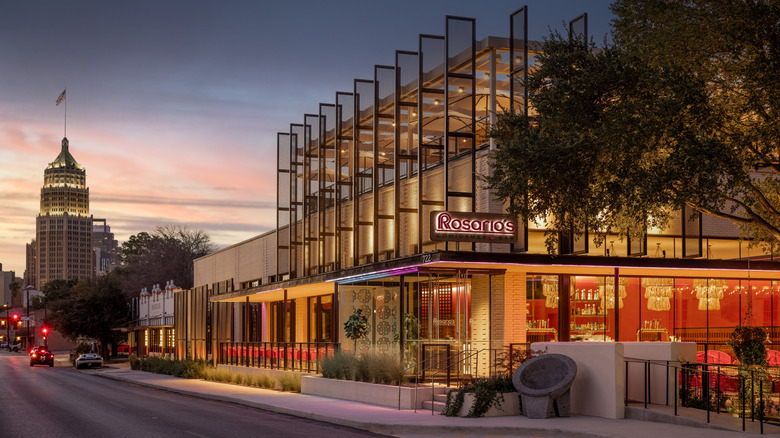 Exterior of modern Mexican restaurant