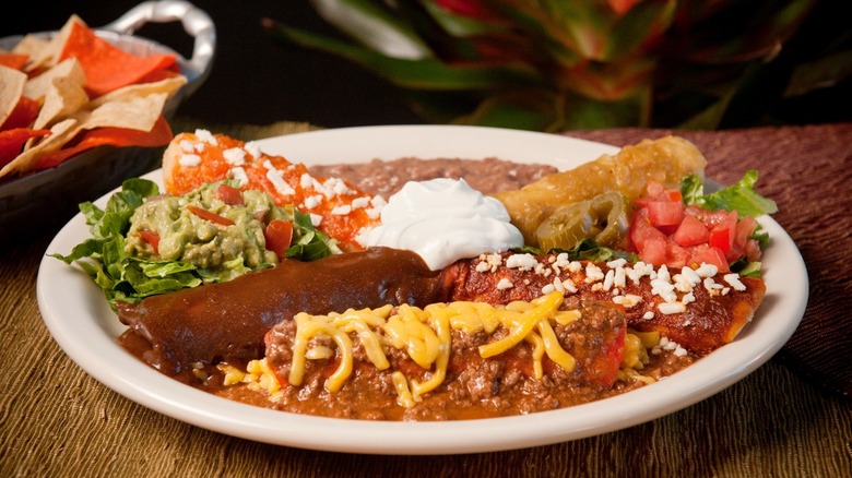 Plate of Tex-Mex food
