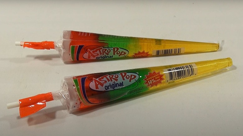 Two wrapped Astro Pops against a white background