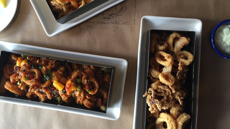 A plate of Rhode Island Style Calamari at Legal Seafoods