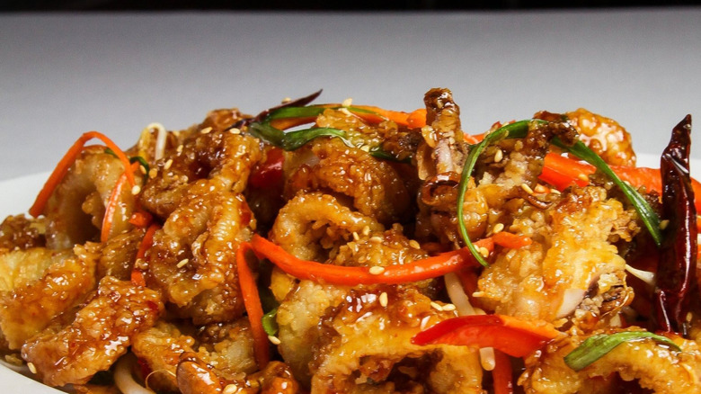 A plate of Point Judith Calamari at Ocean Prime