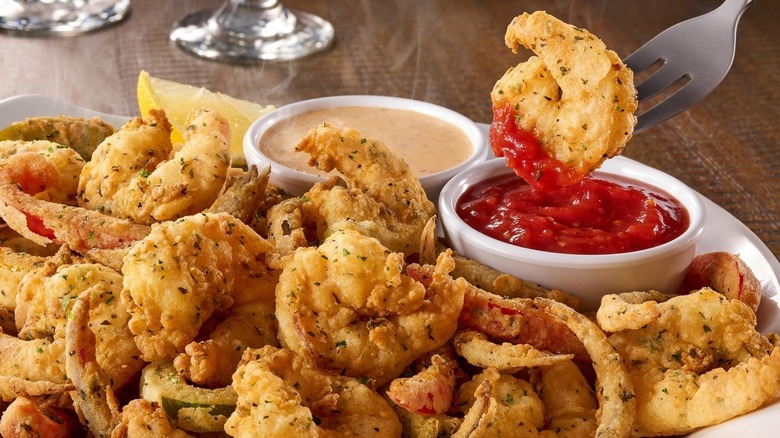 A plate of Shrimp Fritto Misto at Olive Garden