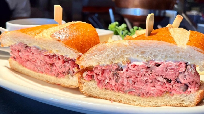 A USDA Prime French Dip Au Jus at Hillstone restaurant