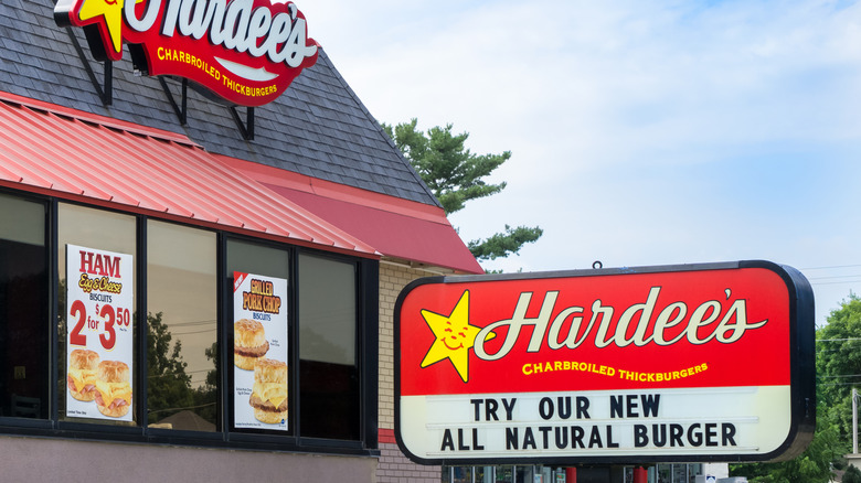 Exterior of a Hardee's restaurant
