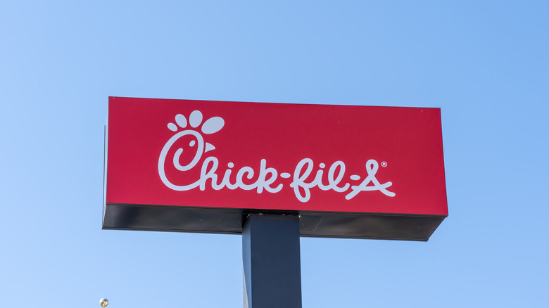 Close up of Chick-fil-A logo