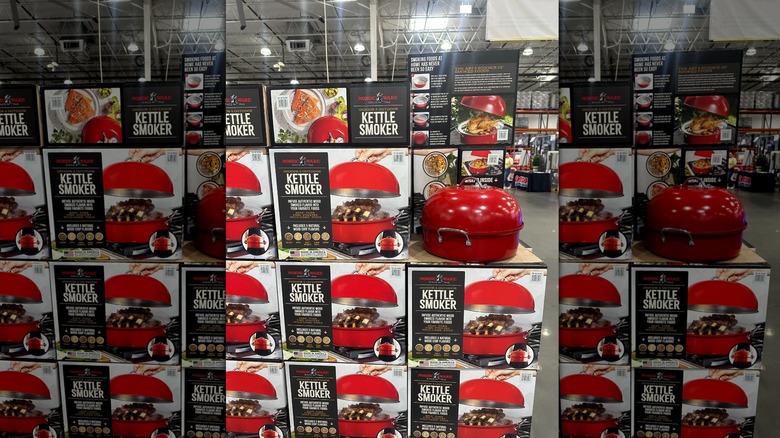 Nordicware Kettle Smoker on stack of boxes